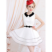 vintage mouwloos dames swing jurk