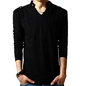 Männer Basis-Baumwolle mit V-Ausschnitt T-Shirt