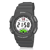 Männer multifunktionale pu digitale automatische Armbanduhr