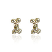 Lovely Alloy Bone Design Stud Earrings