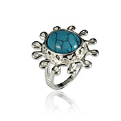 Unique Alloy Round Imitation Gem Stone Ring