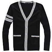 mænds v-hals bomulds strik sweater