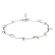 Heart Shape Zircon-Studded Anklet