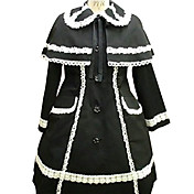 Long Sleeve Black Sweet Lolita Coat with Shawl