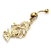 Unique Alloy Irregular Crystal Belly Ring