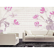 floral Nature Contemporary Graphics Words and Objects Mural