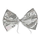 White Sequins Bow Halloween Cravat(1 piece)