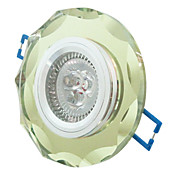 3W LED Crystal Ceiling Light with 3 LEDs in Round Feature