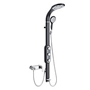 Contemporary Wall Mount Widespread Aluminum Shower Panel with 5 Functions Hand Shower(Not Inclued Faucet)