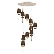 40W Crystal LED Pendent Lights Chrome Finished
