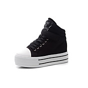 mode lærred platform ankelstøvler med lace-up tilbage til skolen sko (flere farver)