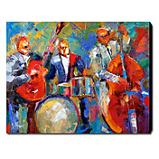 Hand geschilderd olieverfschilderij Mensen Jazz Art 1211-PE0129