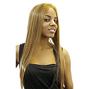 Lace Front Long Blonde Straight High Quality Synthetic Japanese Kanekalon Wigs