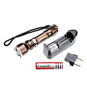 ultrafire jb Zoom 3-Modus CREE XM-L T6 LED Taschenlampen-Set (1000lm, 1x18650, Kupfer)