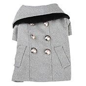 Sobretudo uniforme quente militar com gola de lã para Cães (cores sortidas, XS-XL)
