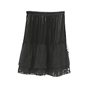 A-ligne de dentelle Viscose Couleurs Jupon mi-longueur Plus