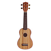 (Zebrano) Plywood Zebrano Soprano Ukulele with Bag/String/Picks