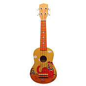 (Happy-infantil) Contrachapado Ukulele Soprano Basswood con / bolso / Cadena de Selecciones