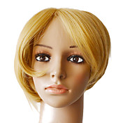 100% cabelo remy indiano reto de seda perucas loira curta