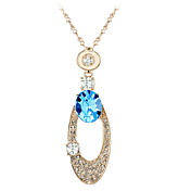 Women's Crystal Opal Short Pendant