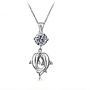 Women's Crystal Silver Pendant(incl.box and necklace)