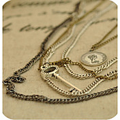 vendimia collar acodado de las mujeres moneda babero clave