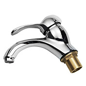 Contemporary Centerset Chrome Finish Single Handle Bathroom Sink Faucet