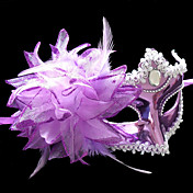 Charming Purple Princess Flower PVC Party Half-face Mask