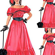 Short Sleeve Floor-length Red Satin Lace Aristocrat Lolita Dress