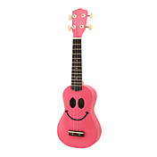 Smile - (Red) Sperrholz Basswood Sopran-Ukulele mit Gig Bag und Angeboten