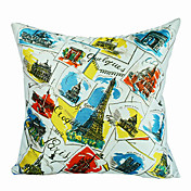 paris estilo de seda fronha decorativo