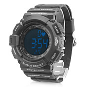 goma unisex digital LED reloj de pulsera deportivo de ciclismo con la frecuencia cardíaca (negro)
