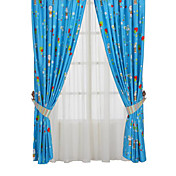 (Two Panels) Wonderful Friendship Print Kids Curtains