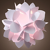 60W artistieke hanglamp met 1 Licht in White Floral Design