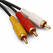 3 to 3 Interface Gold Plated RCA Cable (10 m)
