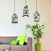 Trois Oiseaux Cage Stickers muraux