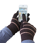 Colored Stripes Woolen Touch Screen Gloves(Assorted Color)