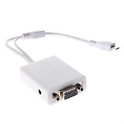 Micro USB to VGA + Audio MHL Adapter Cable for Samsung Galaxy S2 I9100 and Others
