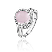 925 Sterling Silver polvere di cristallo anello (2.9carat) (7 * 9mm)