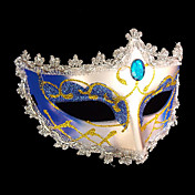 Painted Diamond Blue Beauty PVC Party Half-face Mask