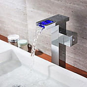 Maniglia finitura cromata colore unico Modifica LED bagno rubinetto cascata lavello (alto)