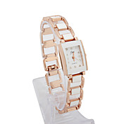 Vrouwen Alloy Quartz Glas rechthoek Jurk Horloge