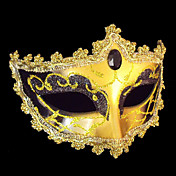 Painted Diamond Golden Beauty PVC Party Half-face Mask