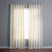 (Two Panels) Classic White Faux Fur Lined Curtains