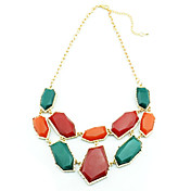 vendimia de la mujer contraste collar color (longitud: 40 +5 cm)