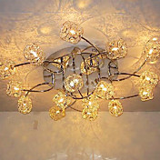 20W G4 Eisen und Aluminium Flush Mount Light mit Crystal und Zylindrische Shades