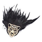 Lovely Alloy / Lace With Feather / Rhinestones Brooch