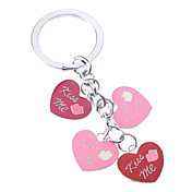 Multicolore KISS ME Metal Heart Keychain