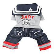 Rock Sailor stil skjorte med bukser for Dogs (XS-XL)
