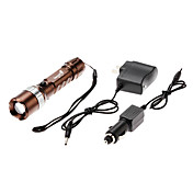 nf-713 wiederaufladbare 3-Modus CREE XM-L T6 LED-Taschenlampe Zoom Set (1800lm, 1x18650)